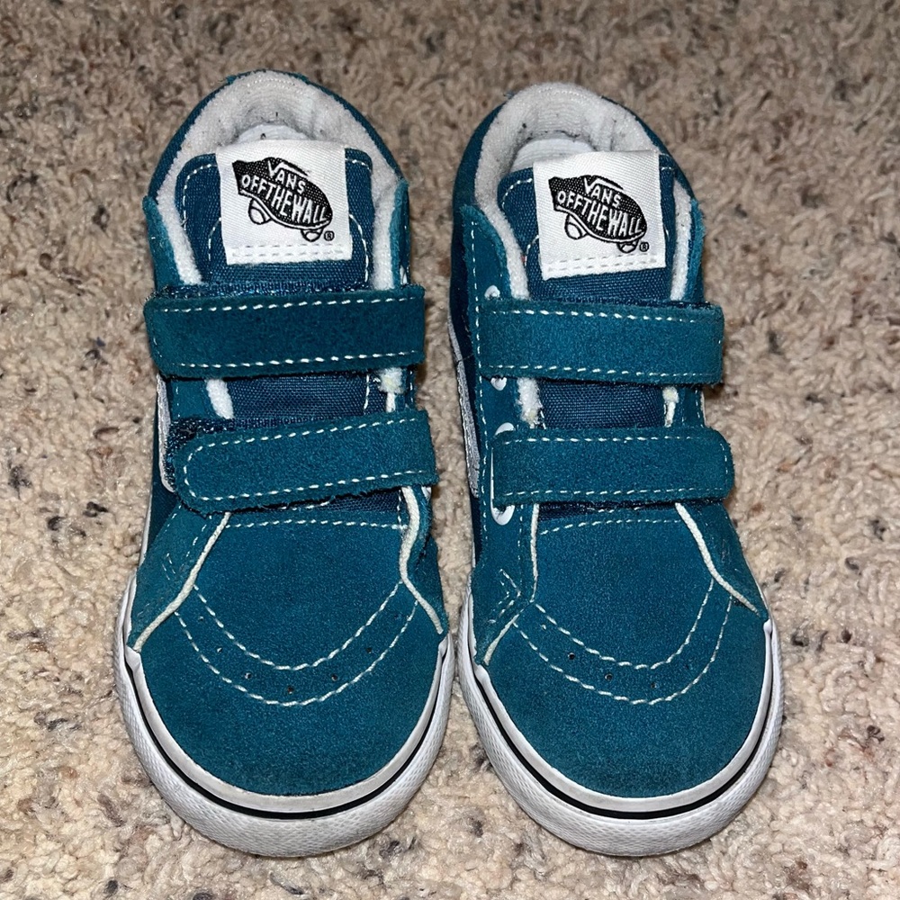 Vans Kids Teal High-Top Sneakers | 8